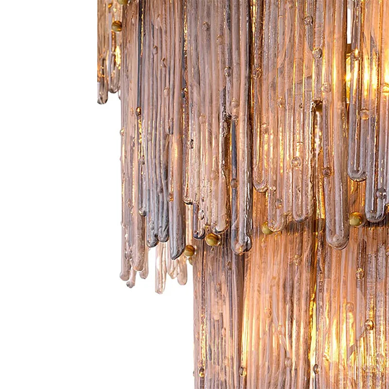 [Liberty] American Glass Chandelier Stainless Steel LED