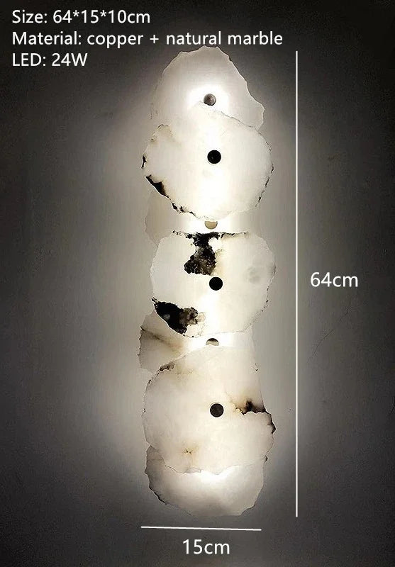 [Travertino] Natural Marble Wall Lamp Sconce