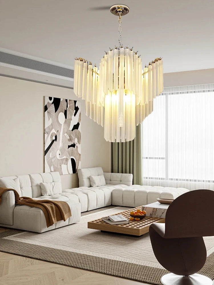 [Cristallo Bianco] French White Crystal Chandelier Luxury