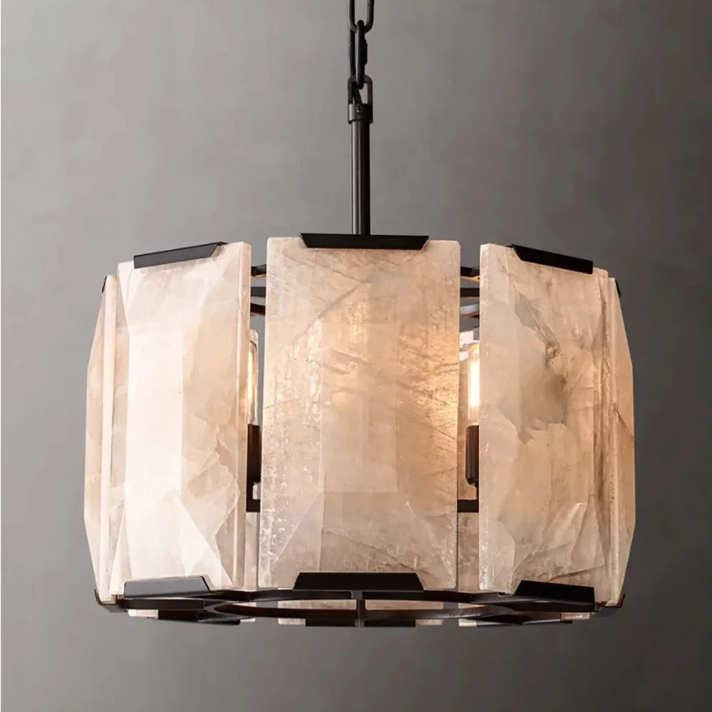 Vintage American LED Crystal Hanging Lamps Chandelier Lighting Retro Lustre Suspension Luminaire Lampen for Living Room