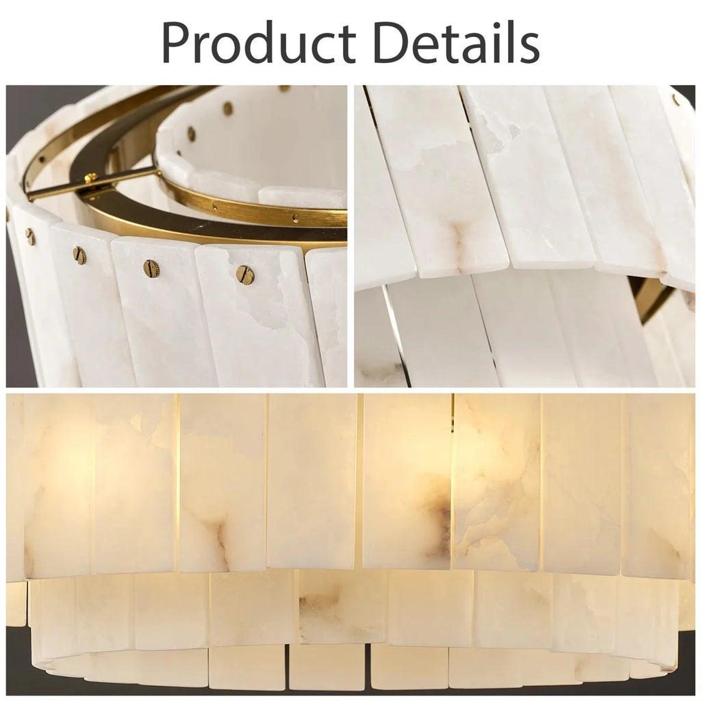 [Carrara] Marble Pendant Light Brass Gold