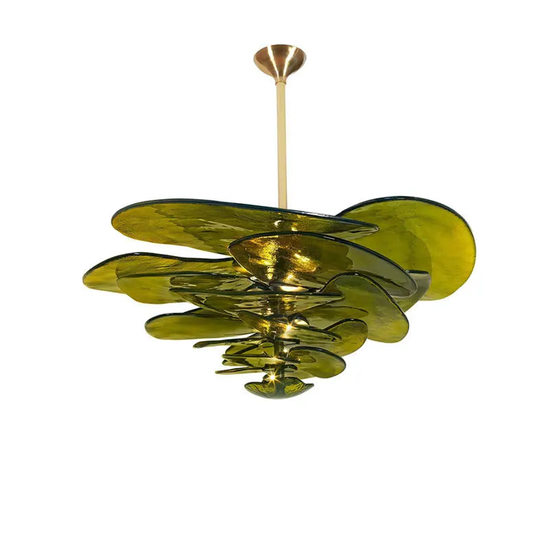 [Deco] Art Deco Chandelier Glass Stainless Steel