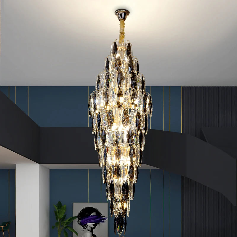 [Grandioso] European Duplex Crystal Chandelier Villa Luxury