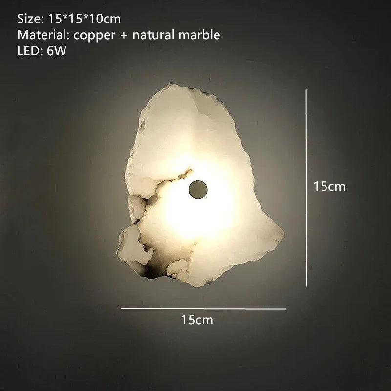 [Travertino] Natural Marble Wall Lamp Sconce