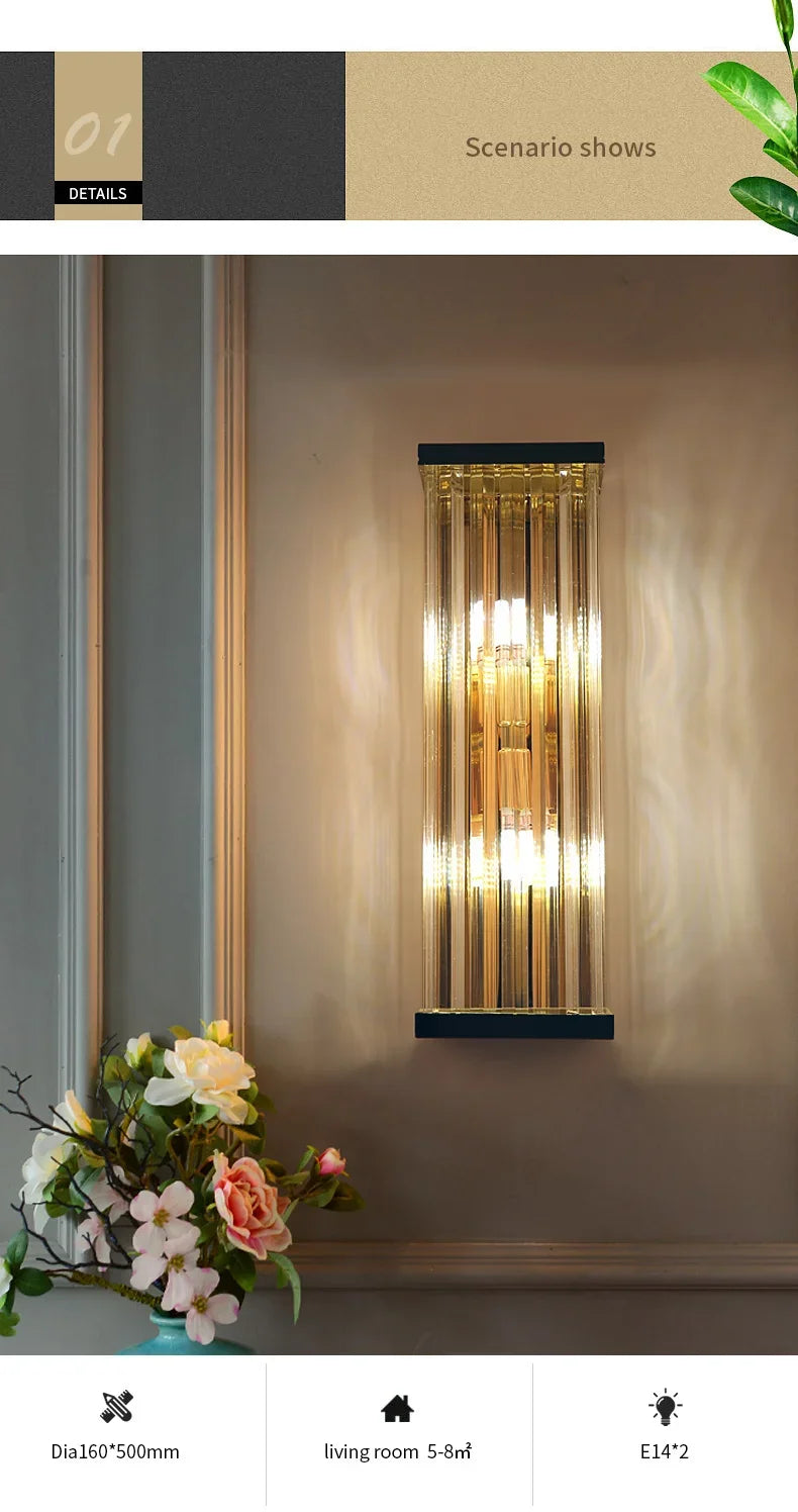 [Brasseri]  Crystal Wall Lamp