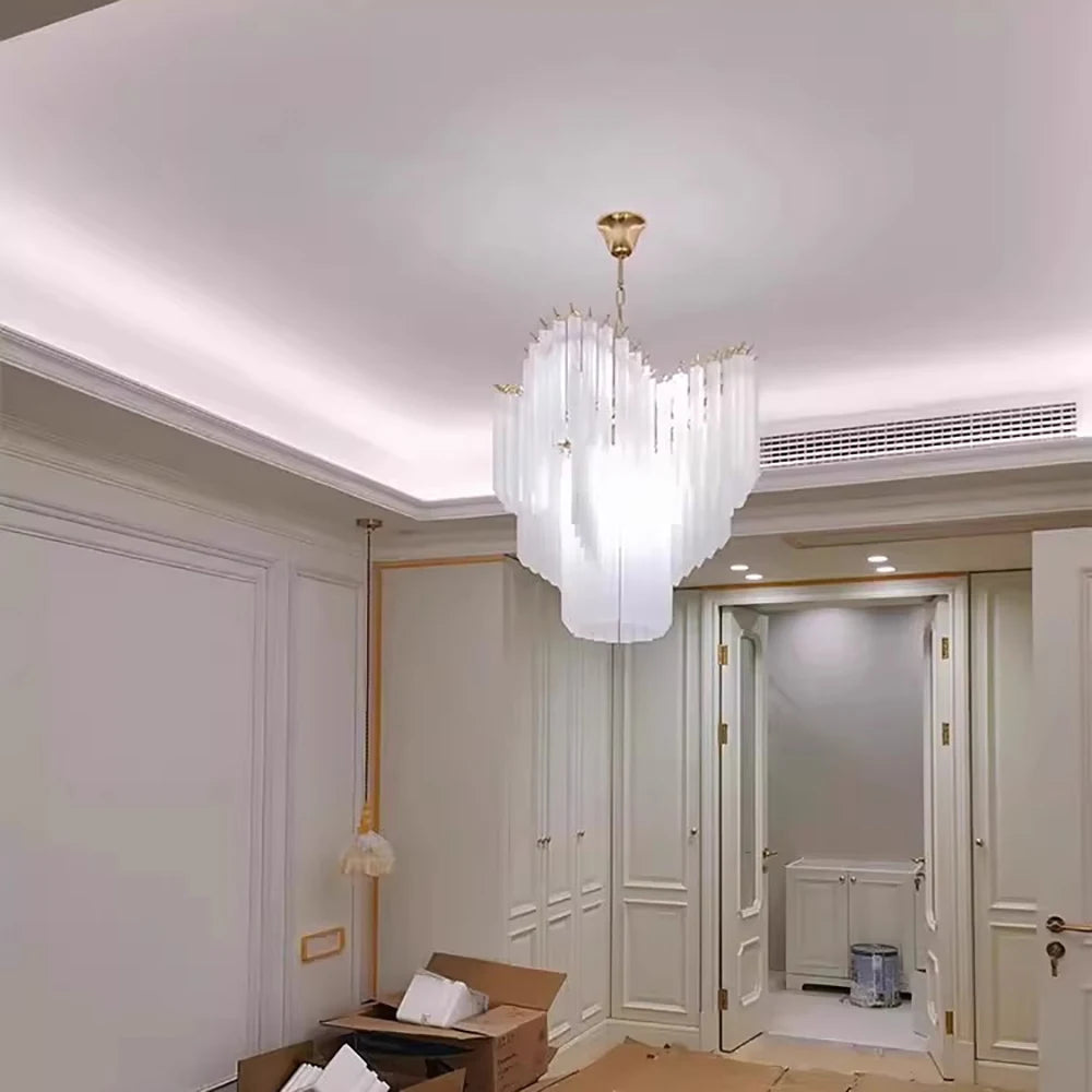 [Cristallo Bianco] French White Crystal Chandelier Luxury