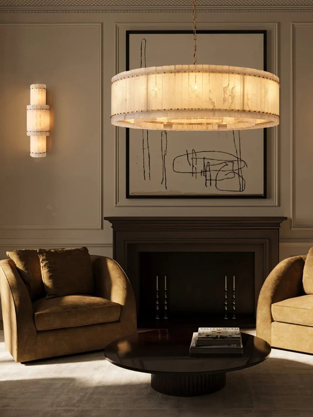 [Rotondo] Modern Marble Chandelier Round