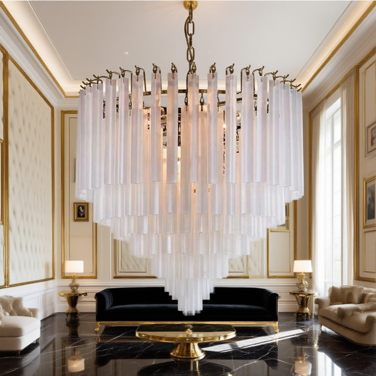 [Tondo] Round Murano Glass Pendant Chandelier