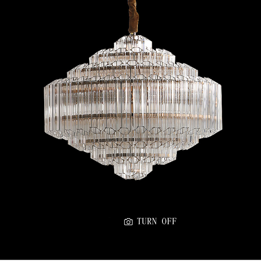 [Classico] Modern Glass Crystal Chandelier  Luxury